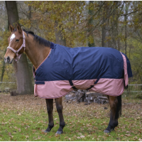 Coperta Equithème TYREX 600 D Marina / oro rosa Blu Coperta Equithème TYREX 600 D Marina / oro rosa Blu