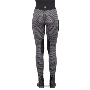 Leggings da equitazione Imperial Riding Diamond Bubble Kneegrip Nero