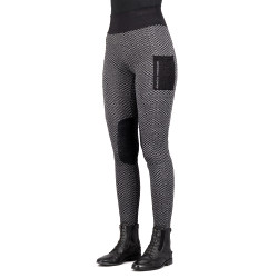 Leggings da equitazione Imperial Riding Diamond Bubble Kneegrip Nero