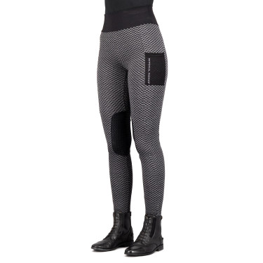 Leggings da equitazione Imperial Riding Diamond Bubble Kneegrip Nero