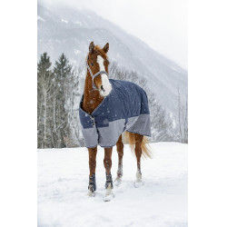 Coperta Equithème TYREX 600 D Marina / grigio Blu