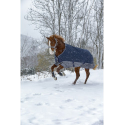 Coperta Equithème TYREX 600 D Marina / grigio Blu