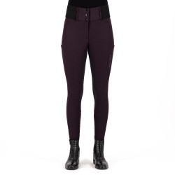 Leggings da equitazione Euro-Star Athletic leanline FullGrip Rosa nera Bordeaux