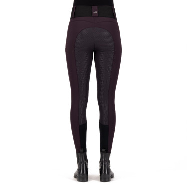 Leggings da equitazione Euro-Star Athletic leanline FullGrip Rosa nera Bordeaux