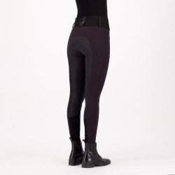 Leggings da equitazione Euro-Star Athletic leanline FullGrip Rosa nera Bordeaux