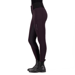 Leggings da equitazione Euro-Star Athletic leanline FullGrip Rosa nera Bordeaux