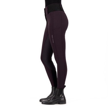 Leggings da equitazione Euro-Star Athletic leanline FullGrip Rosa nera Bordeaux