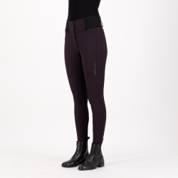 Leggings da equitazione Euro-Star Athletic leanline FullGrip Rosa nera Bordeaux