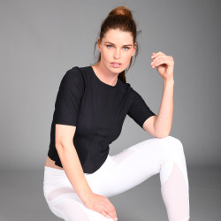 Polo da concorso in mesh Euro-Star Flying Flexible Nero Polo da concorso in mesh Euro-Star Flying Flexible Nero
