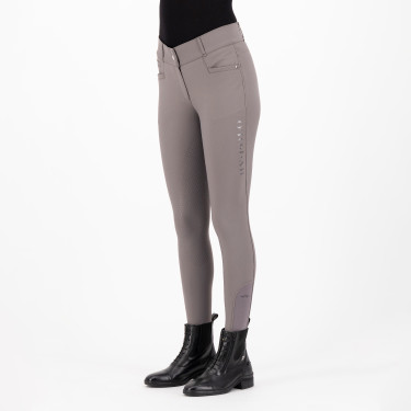 Pantaloni da equitazione HV Polo Favourite Midwaist FullGrip Sabbia scura Grigio