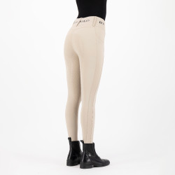 Leggings da equitazione HV Polo Favourite Highwaist FullGrip Noce Beige
