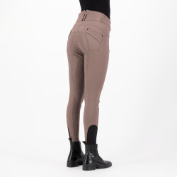 Pantaloni da equitazione HV Polo Ellen Highwaist FullGrip Noce Beige
