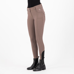 Pantaloni da equitazione HV Polo Ellen Highwaist FullGrip Noce Beige