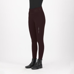 Leggings da equitazione Euro-Star Impress FullGrip Rosa nera Bordeaux