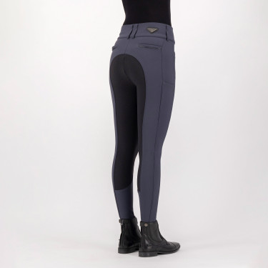 Pantaloni da equitazione Euro-Star Arielle Highwaist Grip Connect Full Magnete Grigio