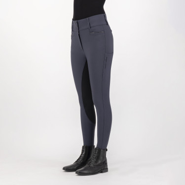 Pantaloni da equitazione Euro-Star Arielle Highwaist Grip Connect Full Magnete Grigio