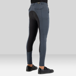 Pantaloni da equitazione Euro-star Gabriel Grip Connect Full Grigio magnete