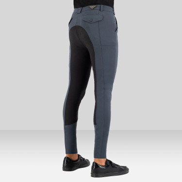 Pantaloni da equitazione Euro-star Gabriel Grip Connect Full Grigio magnete