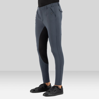 Pantaloni da equitazione Euro-star Gabriel Grip Connect Full Grigio magnete