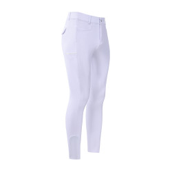 Pantaloni da equitazione Euro-Star Camelio grip al ginocchio da uomo Bianco