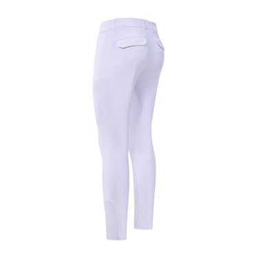 Pantaloni da equitazione Euro-Star Camelio grip al ginocchio da uomo Bianco