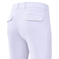 Pantaloni da equitazione Euro-Star Camelio grip al ginocchio da uomo Bianco