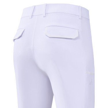 Pantaloni da equitazione Euro-Star Camelio grip al ginocchio da uomo Bianco