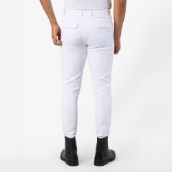 Pantaloni da equitazione Euro-Star Camelio grip al ginocchio da uomo Bianco