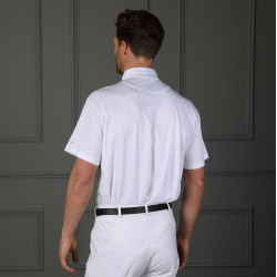 Camicia con fiocco a lavallière a maniche corte da uomo Shires Aubrion Bianco