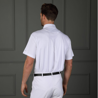 Camicia con fiocco a lavallière a maniche corte da uomo Shires Aubrion Bianco