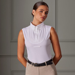 Camicia senza maniche con fiocco Shires Aubrion Bianco