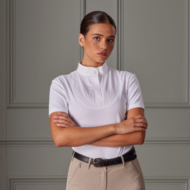 Camicia da concorso a maniche corte Shires Aubrion Bianco