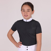 Camicia da concorso Optima Qx giovane cavaliere Shires Aubrion Nero