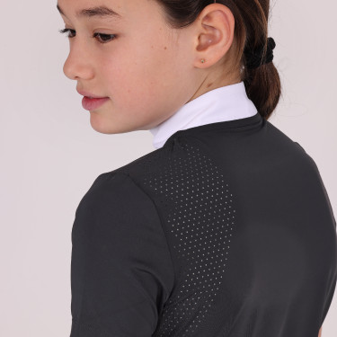 Camicia da concorso Optima Qx giovane cavaliere Shires Aubrion Nero