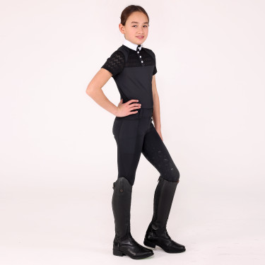 Camicia da concorso Optima Vx giovane cavaliere Shires Aubrion Nero