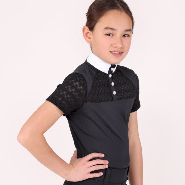 Camicia da concorso Optima Vx giovane cavaliere Shires Aubrion Nero