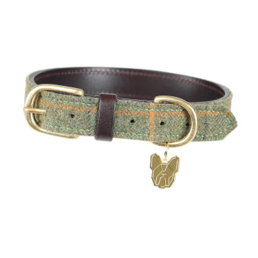 Collare per cane in tweed Shires Digby & Fox Quadretti rosso / giallo / blu Motivi