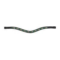 Fronte con strass verde Shires Velociti Gara Nero
