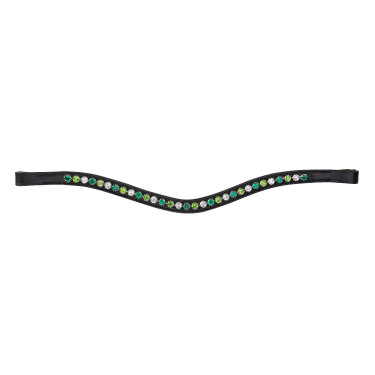 Fronte con strass verde Shires Velociti Gara Nero