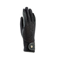 Guanti da equitazione Aero FlexFit bambino Shires Aubrion Nero