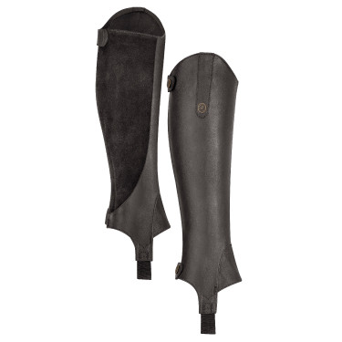 Mini-chaps sintetici da adulto Shires Moretta Nero