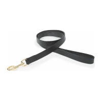 Guinzaglio in pelle piatta per cani Shires Digby & Fox Nero