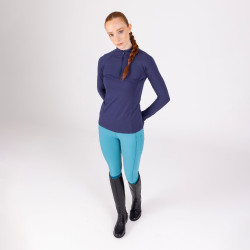 Leggings da equitazione React Non-Stop Shires Aubrion Bruma Blu