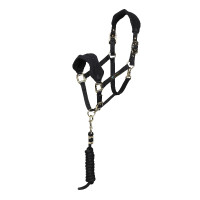 Capestro e lunghina in pile Shires Arma Nero