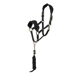 Capestro e lunghina in pile Shires Arma Nero
