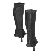 Mini-chaps in pelle scamosciata per bambini Shires Moretta Nero