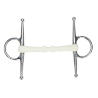 Filet a mandorla con cannone ricurvo EquiKind Softie Shires Acciaio Argento