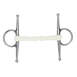 Filet a mandorla con cannone ricurvo EquiKind Softie Shires Acciaio Argento