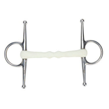 Filet a mandorla con cannone ricurvo EquiKind Softie Shires Acciaio Argento