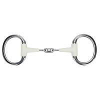 Filet a oliva con anello piatto a doppia rottura EquiKind Softie Shires Acciaio Argento